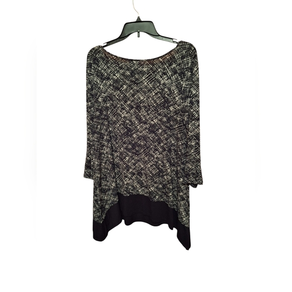 J.JIll Wherever Collection Petite Large Tunic Top Shark Bite Stretch Boho - Picture 3 of 4